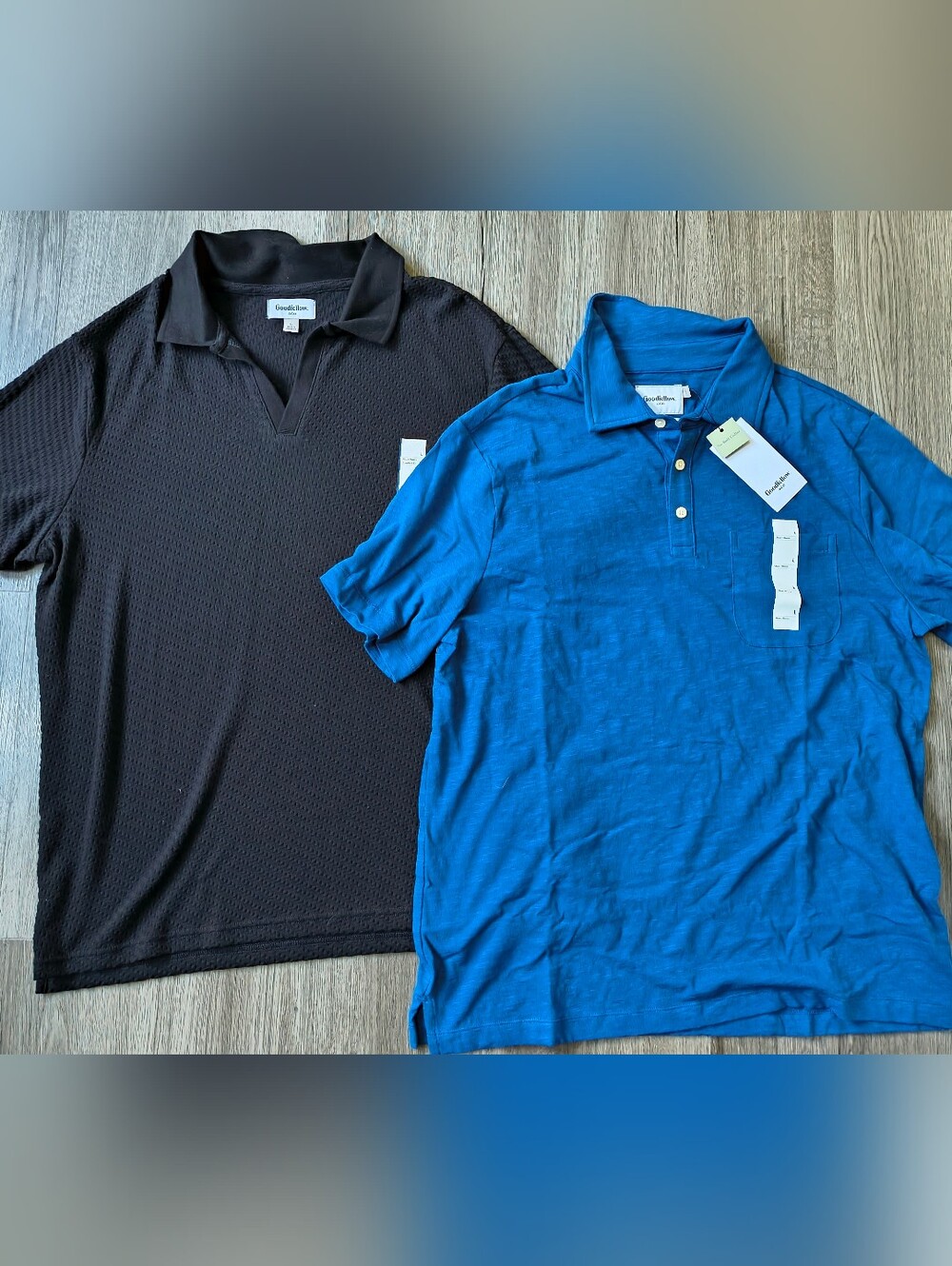 Goodfellow & Co Blue and Black Men's Polo Pair
